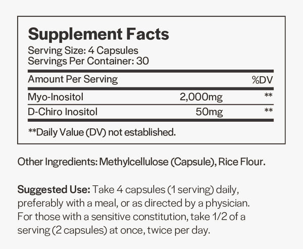 PCOS Support Capsules: Myo-Inositol & D-Chiro Inositol Blend